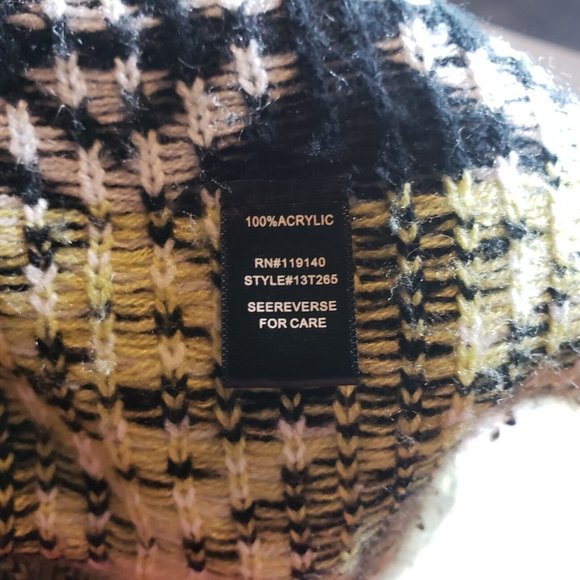 Double Zero Colorful Shawl Collar Knit Sweater Waterfall Aztec  Womens Sz L - Picture 5 of 8